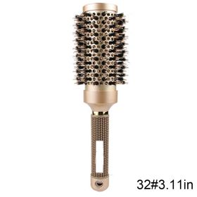 Round Brush For Blow Drying; Nano Thermal Ceramic & Ionic Tech Hair Brush With Boar Bristles; Professional Round Barrel Brush For Styling; Curlin (size: 32#1.69in)